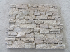 Tiger skin yellow cement cultured stone veneer stacked stone wall cladding