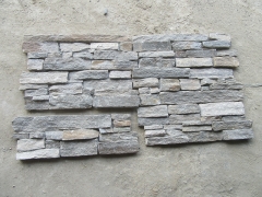 Pink quartz stacked stone wall panel cement cultured stone veneer