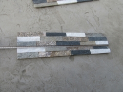 Four colors stacked cultured stone wall cladding glued cultured stone panel