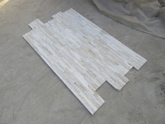 Yellow white quartz stacked stone panel cultured stone wholesale