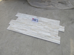 Yellow white quartz stacked stone panel cultured stone wholesale