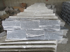 Black slate stacked stone cement stacked cultured stone veneer panel