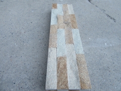 Quartz stacked stone yellow glued cultured stacked stone wall panel