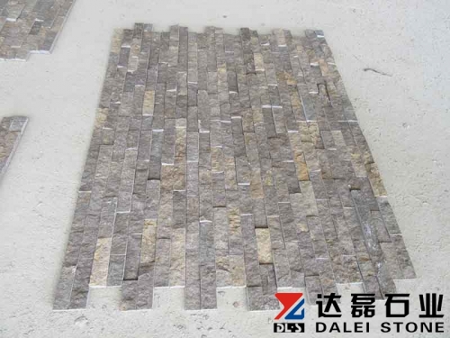 Coffee stone limestone cultured stacked stone cladding Dalei stone