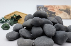 Black Pebble Stone Polished Garden Walkway River Pebble