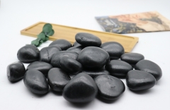 Black Pebble Stone Polished Garden Walkway River Pebble