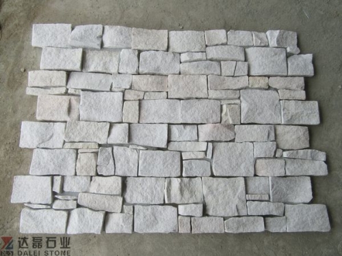 White Sandstone Stacked Stone Cement Culture Stone Panel