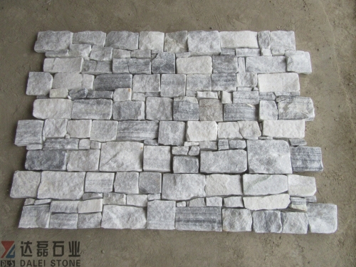 Cloud Grey Cement Culture Stone Natural Quartz Stone Panel Wall Cladding Design