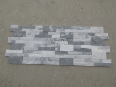 Panda White Culture Stone Gray Quartz Wall Cladding Panel Stacked Stone