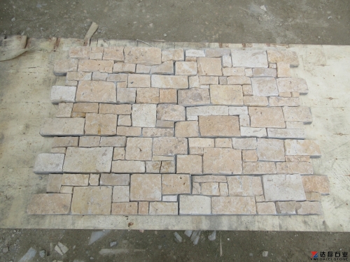 Classic Beige Limestone Stacked Wall Cladding Stone Veneer