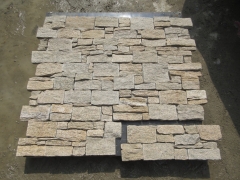 Tiger Skin Yellow Granite Culture Stone Beige Yellow Granite Cement Stone Veneer Wall Cladding Stone