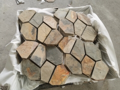 Rusty Slate Crazy Paving Flagstone Veneer Irregular Culture Stone
