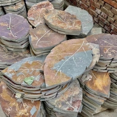 Leaf Shape Rusty Slate Paving Stone for Landscape Design