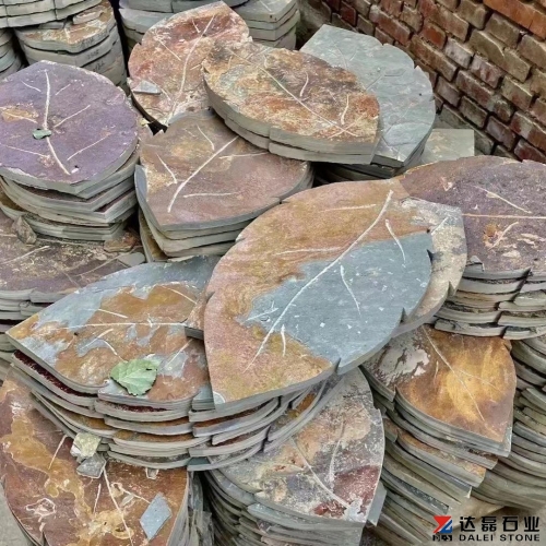 Leaf Shape Rusty Slate Paving Stone for Landscape Design
