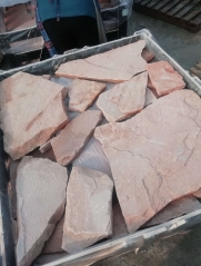 Pink Slate Flagstone Wall Panel Red Crazy Paving Stone