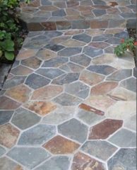 Rusty Slate Crazy Paving Multicolor Flagstone Wall Cladding Stone