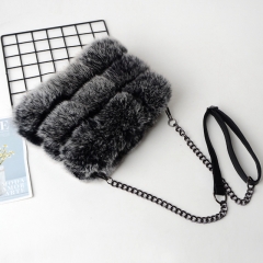 Factory Wholesale Women Real Fox Fur Handbag Fashion Bag