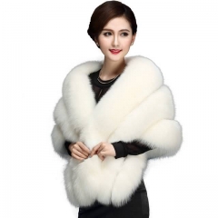 high quality white fox fur vest