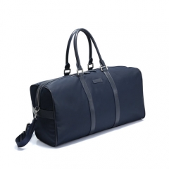 Men's travelling bags with leather trims