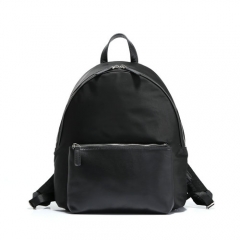 Lady's nylon backpack with leather trims