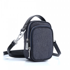 Men's shoulder bags with leather trims