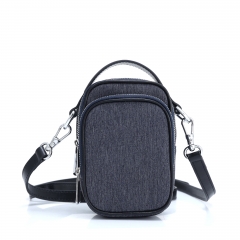 Men's shoulder bags with leather trims