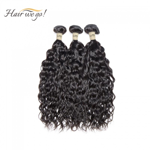 (3PCS）100% Human Hair Natural Color Water wave Bundles-9A