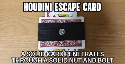 Houdini escape card by Alfonso Solis