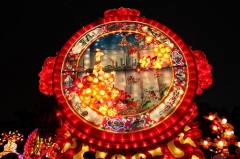 Linterna china del festival para la exposición de la linterna