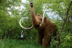 Estatua de mamut animatronic realista