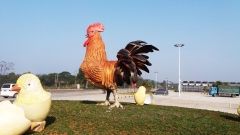 Large Statue Animatronic Animal Walking Cock