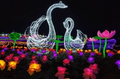 Linterna de seda de decoraciones de año nuevo chino al aire libre