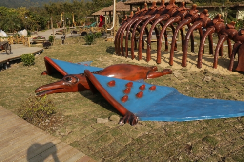 Escultura de dinosaurios de fibra de vidrio de tamaño natural del parque temático