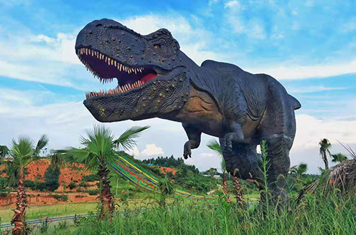 Dinosaurio animatrónico para parque acuático