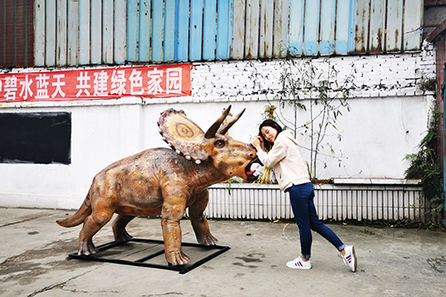 Park Playground Fiberglass Dinosaur Sculpture