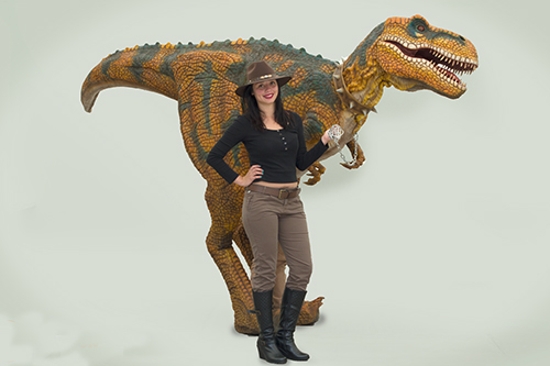 Traje realista de T-rex para eventos