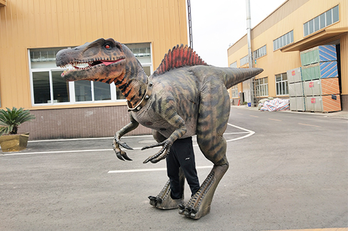 Disfraz de dinosaurio para caminar ligero para adultos Traje de Spinosaurus