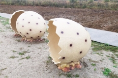 Outdoor Display Fiberglass Egg Sculpture