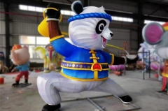 Festival de linternas chinas de nylon Panda Lantern