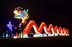Traditional Chinese Silk Dragon Lantern for Festival
