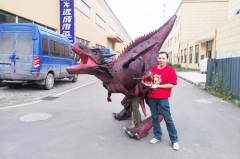 Professional Life Size Silicon Rubber Dragon Costume