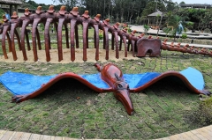 Escultura de dinosaurios de fibra de vidrio de tamaño natural del parque temático