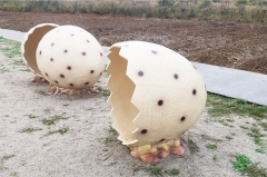 Fiberglass Baby Dinosaur in Egg