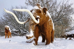 Estatua de mamut animatronic realista