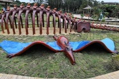 Escultura de esqueleto de dinosaurio de fibra de vidrio Mamenchisaurus