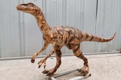 Decoración de juegos infantiles modelo de dinosaurio de fibra de vidrio hecho a mano