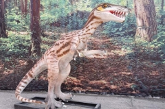 Decoración de juegos infantiles modelo de dinosaurio de fibra de vidrio hecho a mano