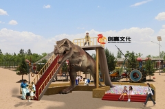 Animatronic t-rex dinosaurio interactivo con diapositiva