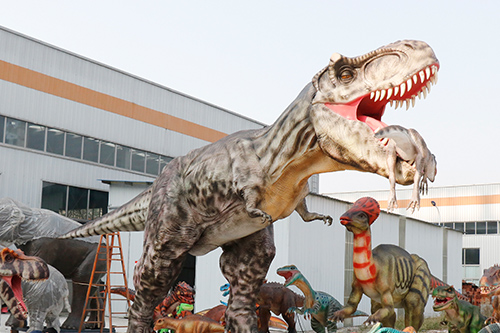 Parque temático Tamaño gigante Animatronic T-rex