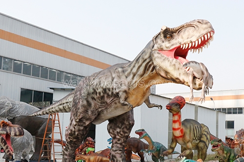 Parque temático Tamaño gigante Animatronic T-rex